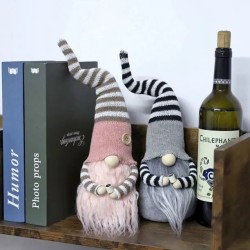 STRIPED KNITTED COFFEE GNOME