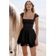 BLACK A-LINE MINI DRESS