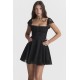 BLACK A-LINE MINI DRESS