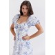 BLUE PRINT PUFF SLEEVE SUNDRESS