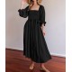 FRENCH RUFFLED LANTERN SLEEVES MULTI-WEAR DRESS