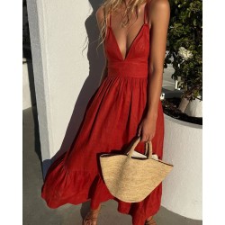 CHIC NEW BACKLESS LACE-UP DRESS