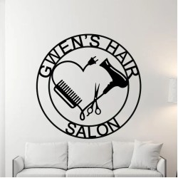 Custom Hair Salon Metal Wall Art