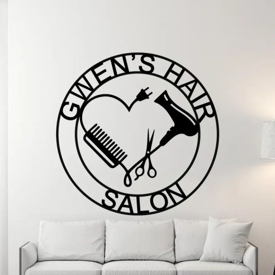 Custom Hair Salon Metal Wall Art