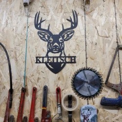 Deer Head Metal Sign Decor Gift