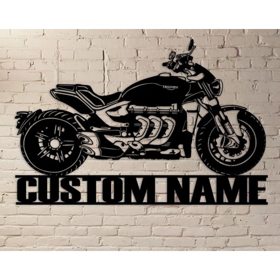 Custom Triumph Rocket Motorcycle Metal Wall Art