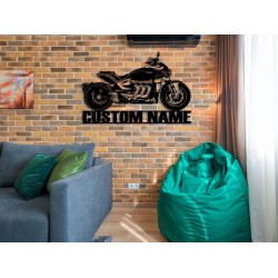 Custom Triumph Rocket Motorcycle Metal Wall Art