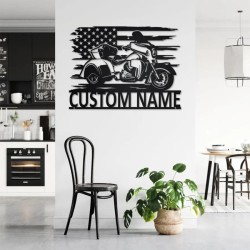 Custom Trike Motorcycle Metal Wall Art