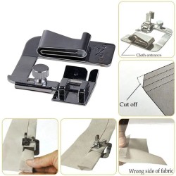Lockstitch Sewing Machine Hem Folder with Swing Bracket