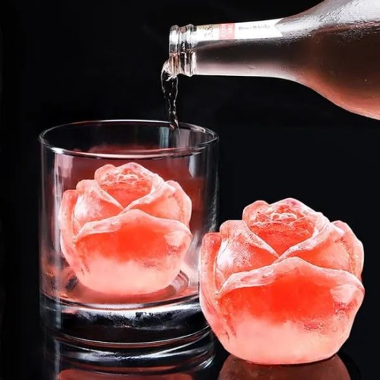 3D Rose Shape Ice Cube Mold