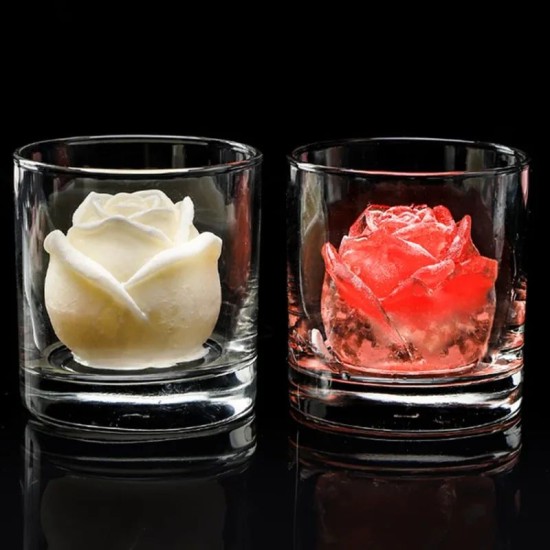 3D Rose Shape Ice Cube Mold